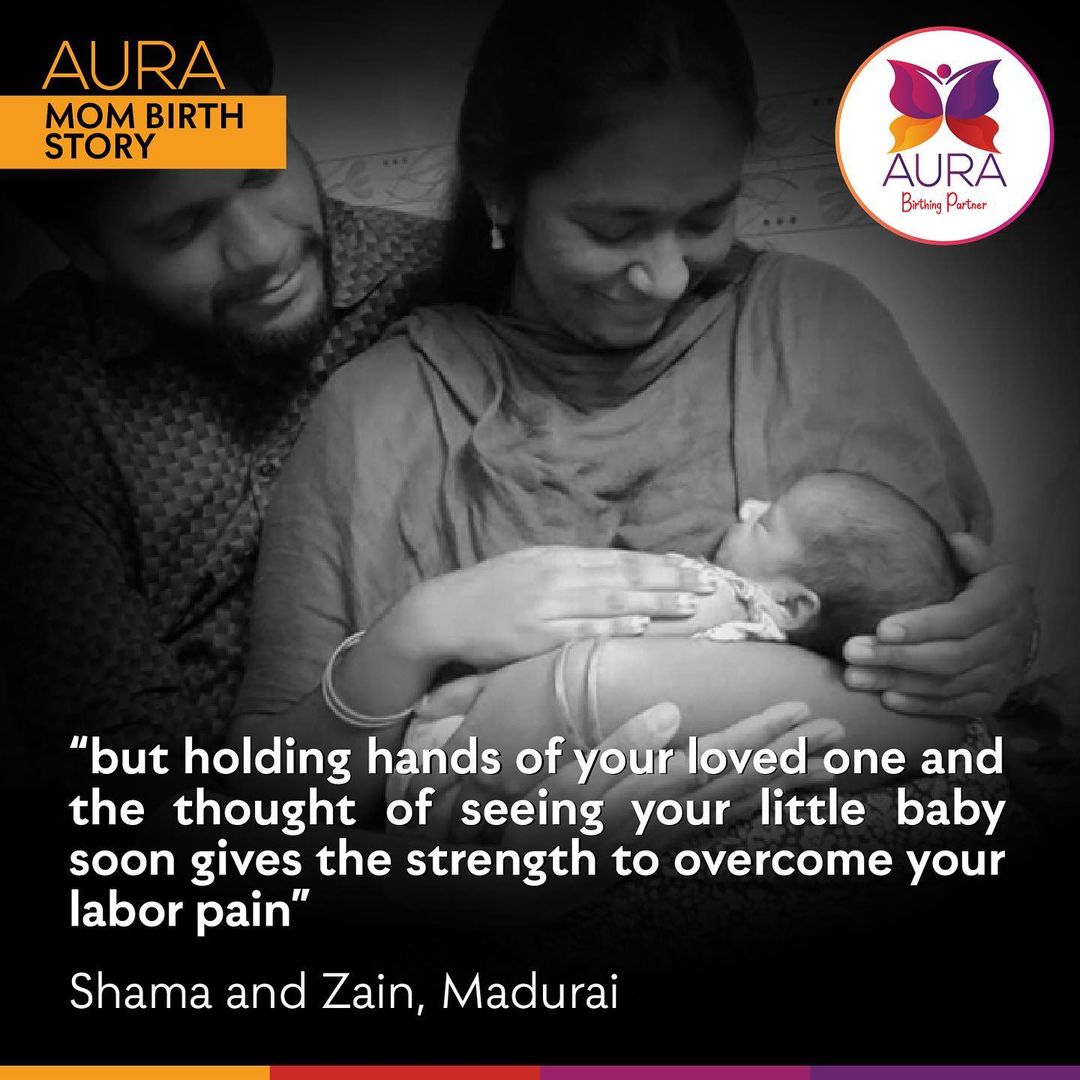 Shama sharing her positive pregnancy and birthing experience with Aura.